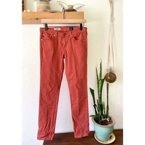 AG Adriano Goldschmied rust colored jeans